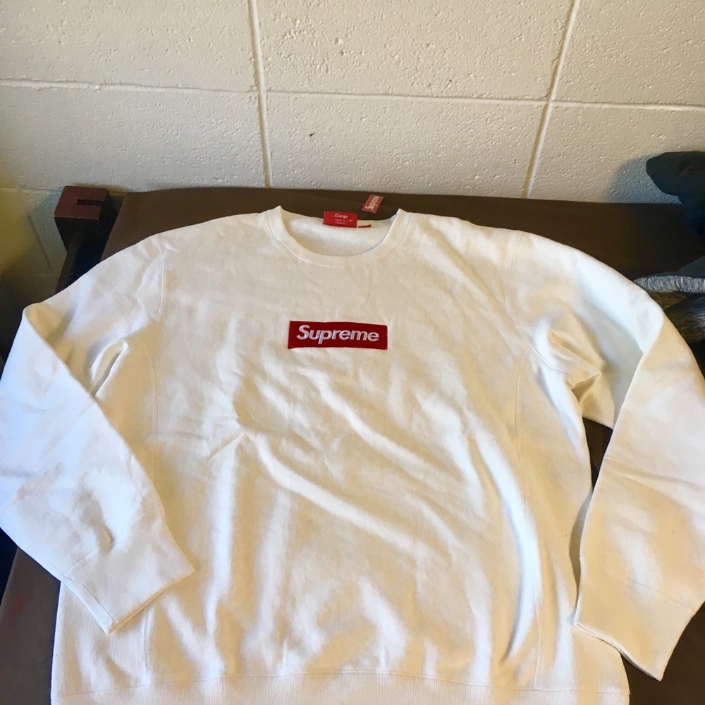 Supreme White Bogo Crewneck Accepting Offers F/W15